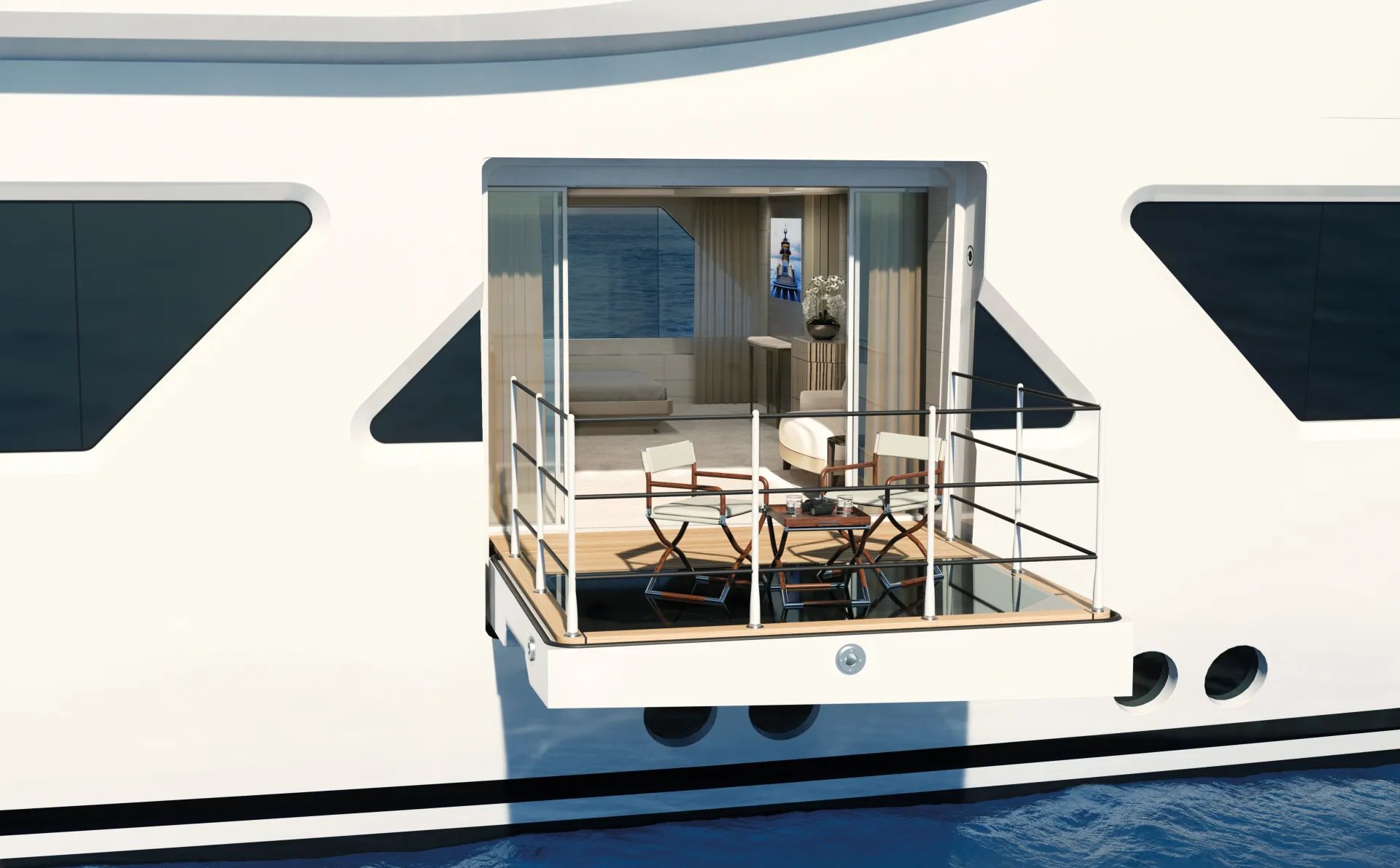 QU2 yacht detail photo