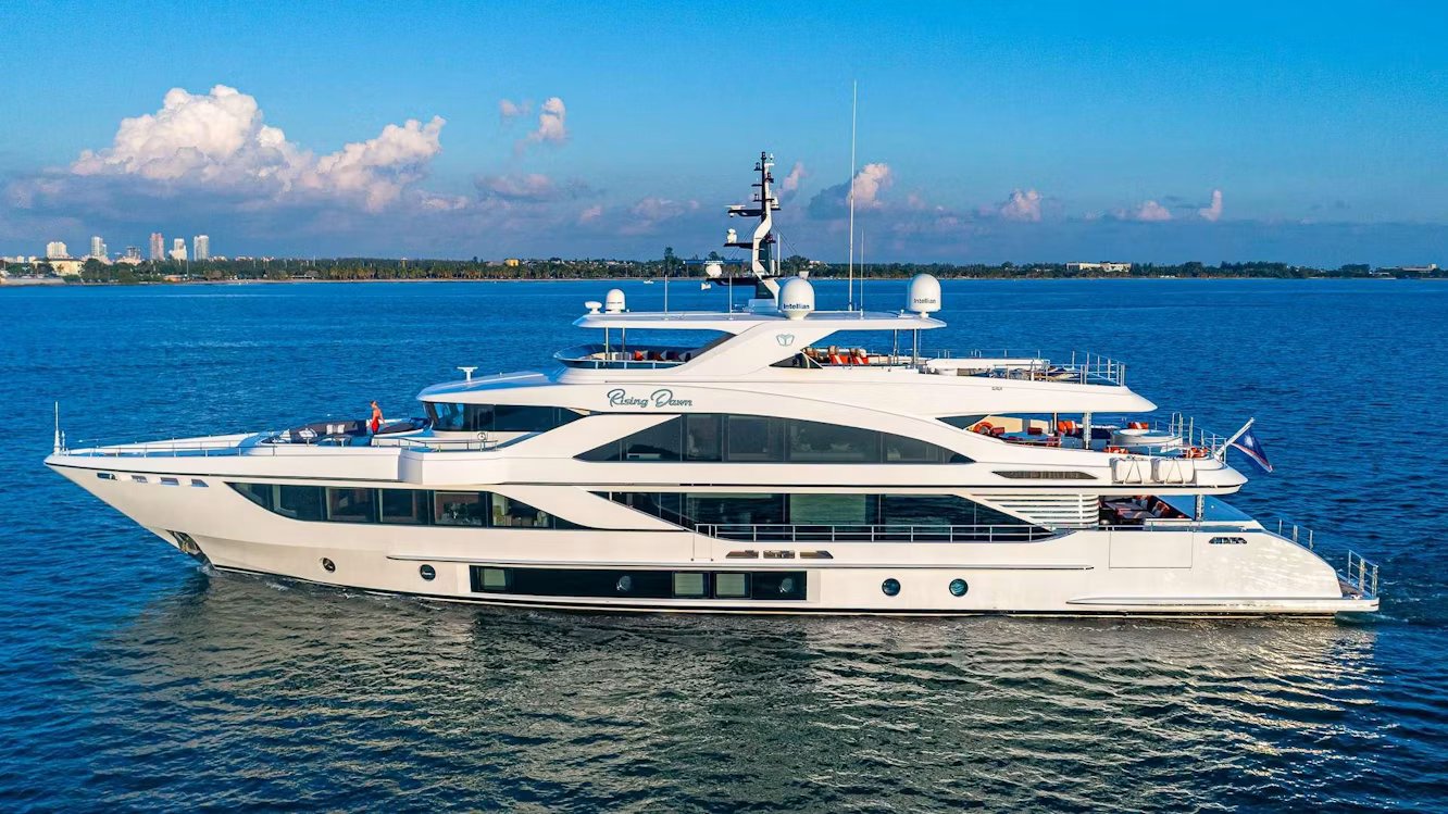 RISING DAWN yacht exterior profile