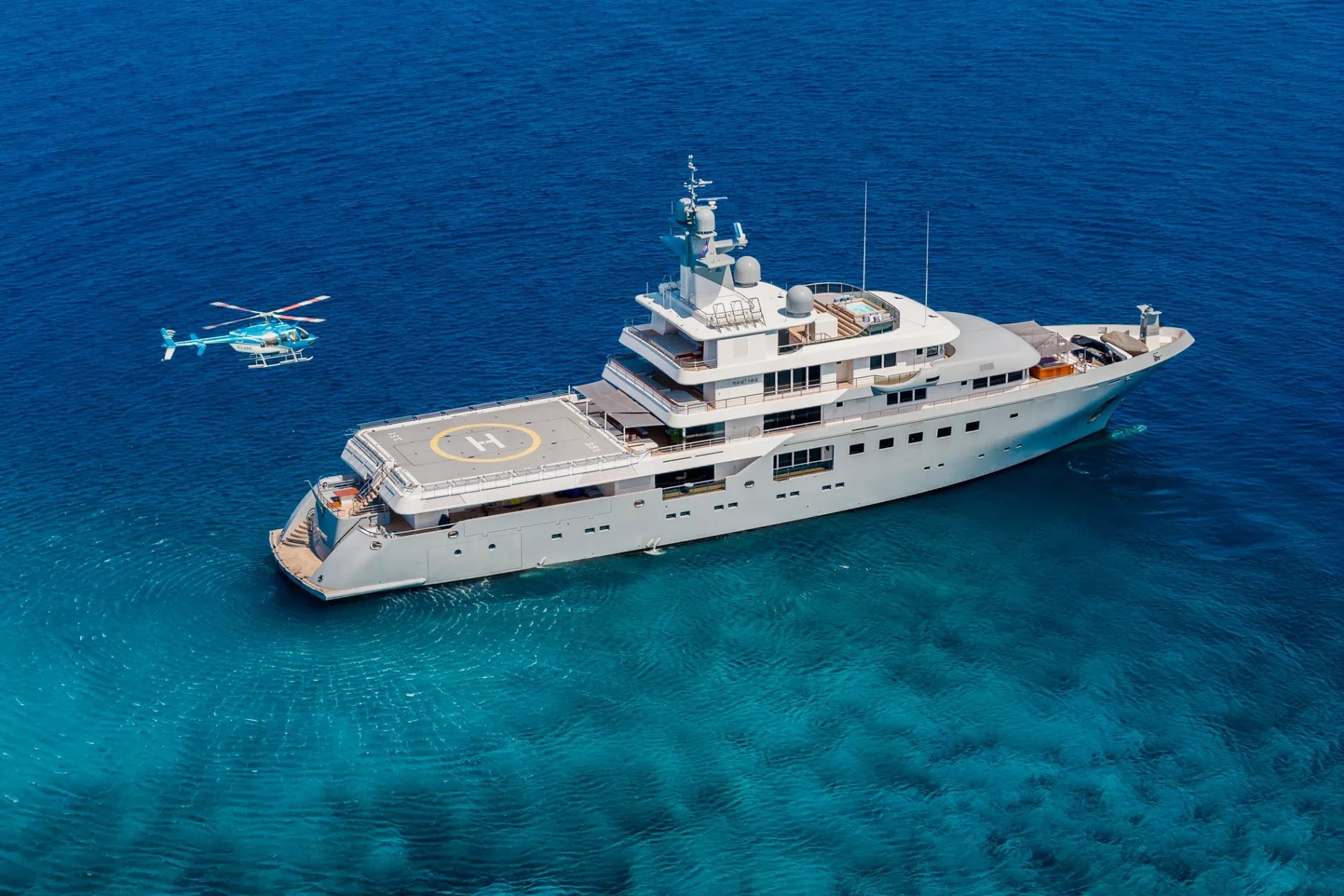 PLANET NINE yacht exterior profile